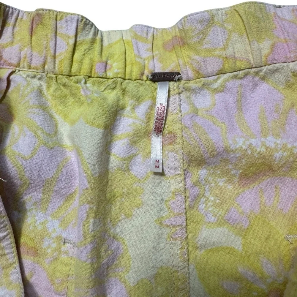 Free People Palo Duro Yellow Floral Shorts Size M